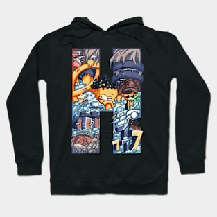 Initial Letter H doodle art Hoodie